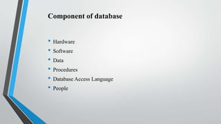 Example Datbase For Hardware Database Management System (DBMS) | PPTX