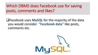 Database management system of facebook | PPTX