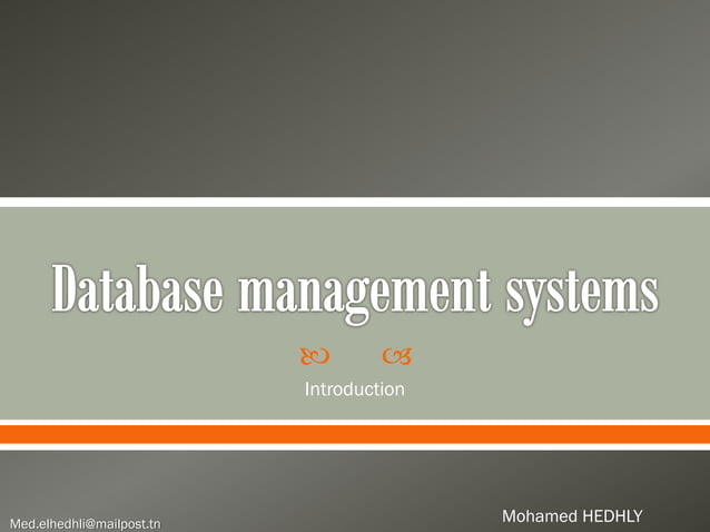 Database management systems | PPT