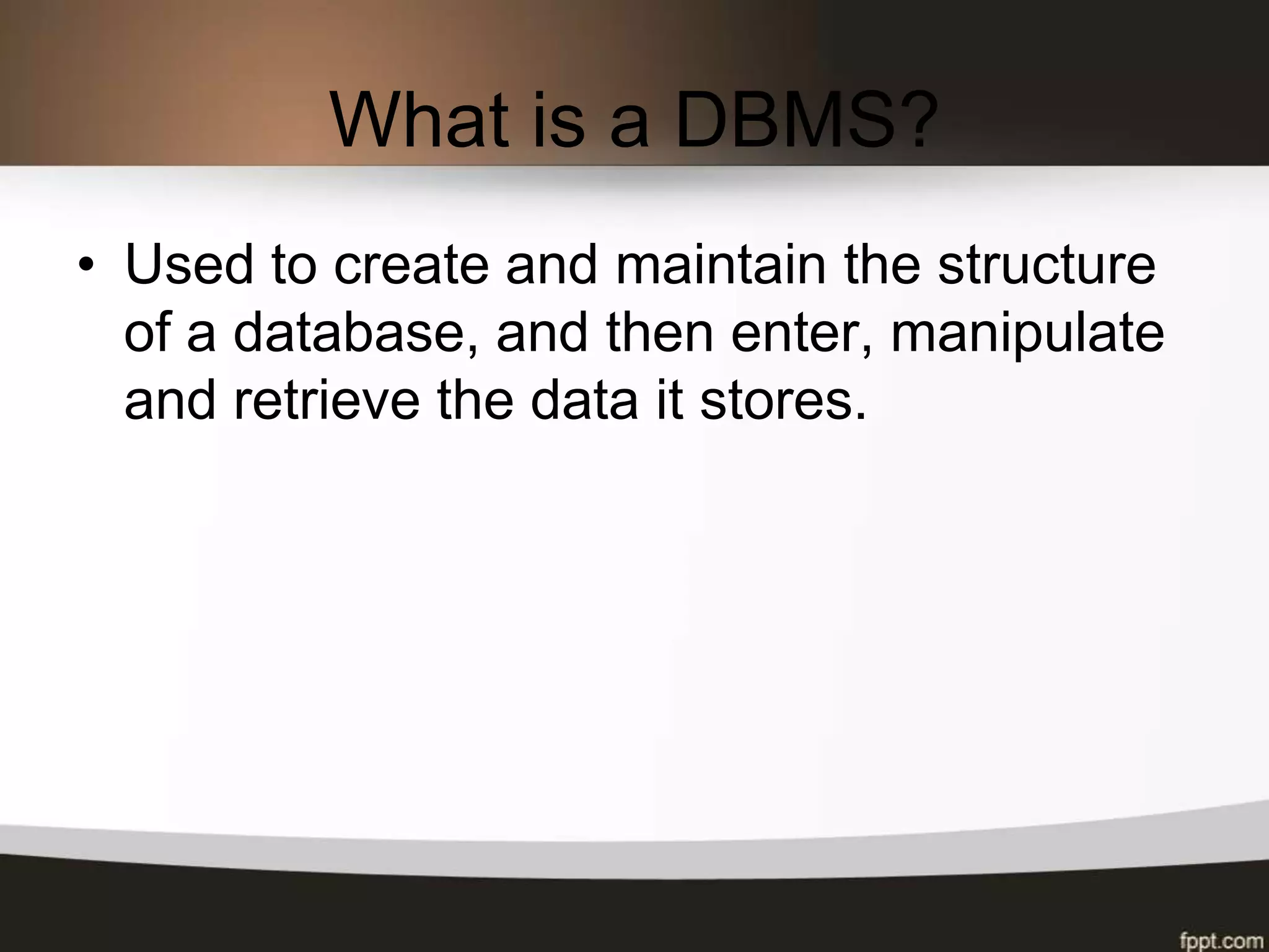 Oracle database management system student ppt