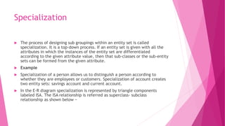 Specialisation Process Database Management System(UNIT 1) | PPTX