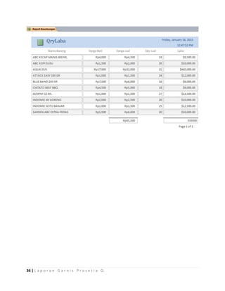 36 | L a p o r a n G a r n i s P r a s e t i a Q
 