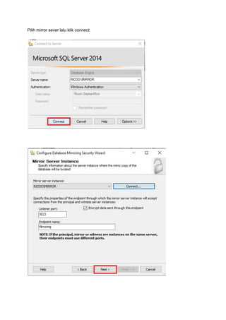 Database Mirroring Microsoft Sql Server | PDF