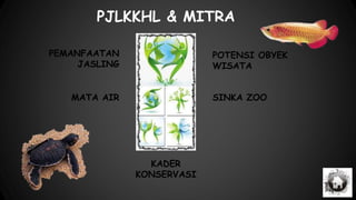 PJLKKHL & MITRA
POTENSI OBYEK
WISATA
MATA AIR
KADER
KONSERVASI
PEMANFAATAN
JASLING
SINKA ZOO
 