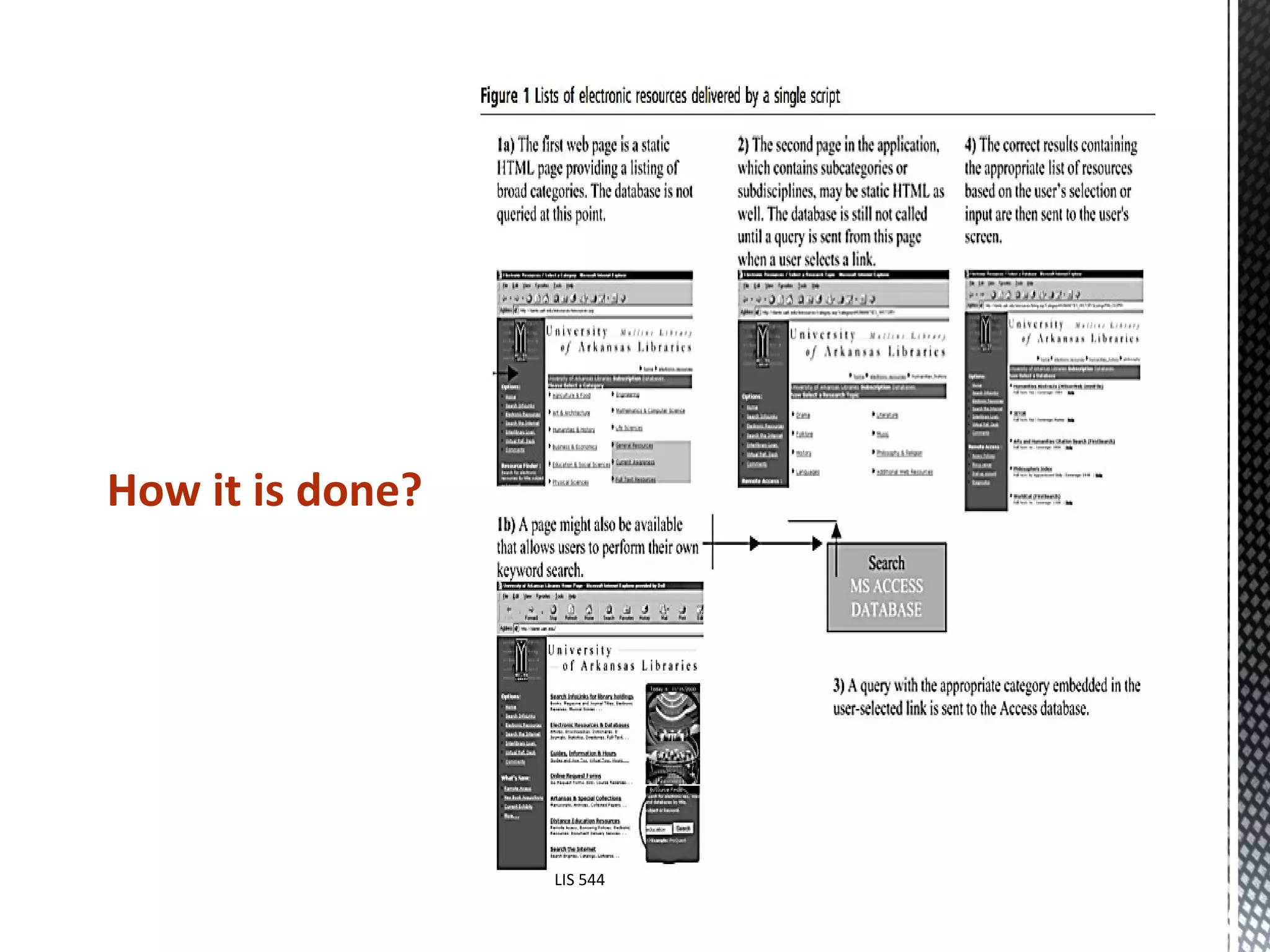How it is done? LIS 544 