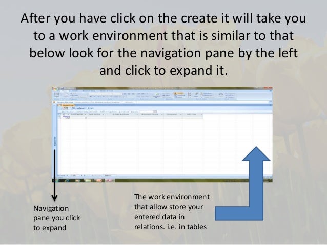 Database presentation template picture