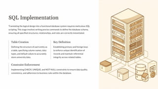 database_presentation.pdf on university database management system | PDF