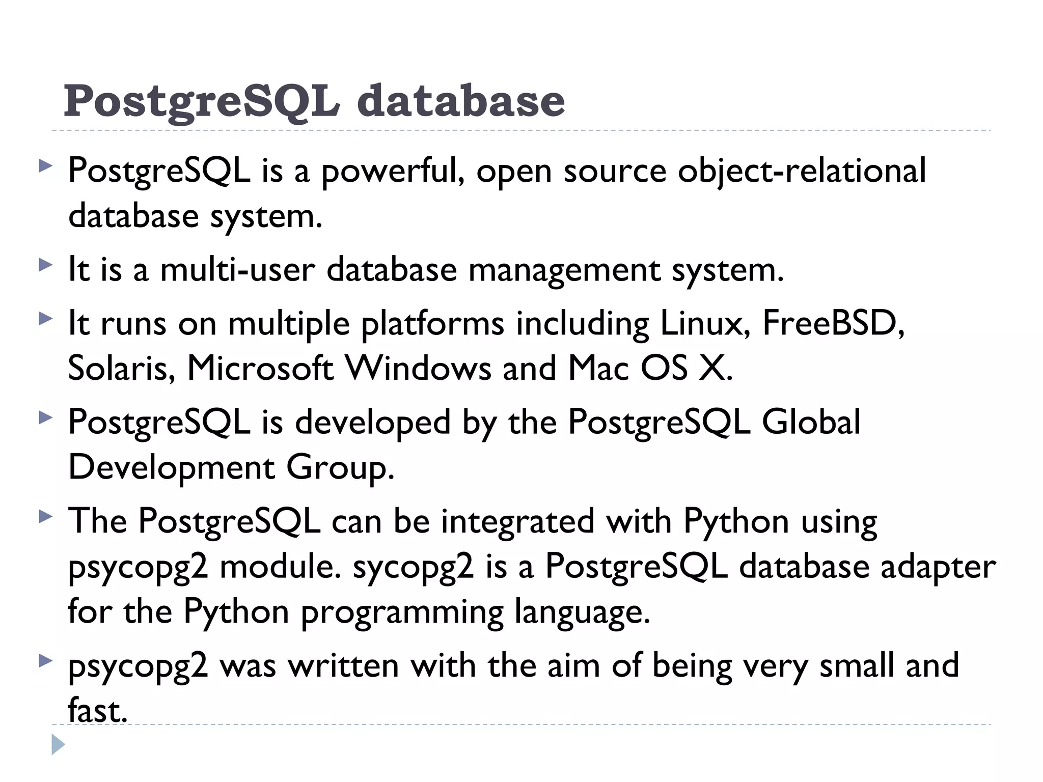 Database programming | PPT | Databases | Computer Software and Applications
