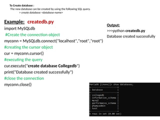 Comprehensive Guide to Database Programming in Python with MySQL | PPTX