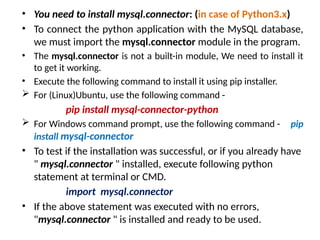 Comprehensive Guide to Database Programming in Python with MySQL | PPTX