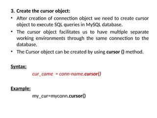 Comprehensive Guide to Database Programming in Python with MySQL | PPTX