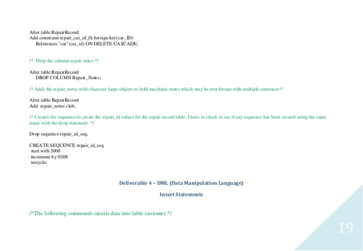 Database Design Project Oracle 11g