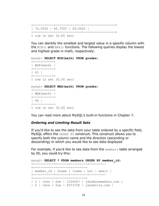 Database queries | DOC