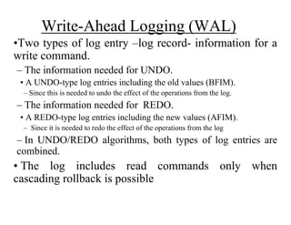 Write Data Log Database recovery techniques | PDF