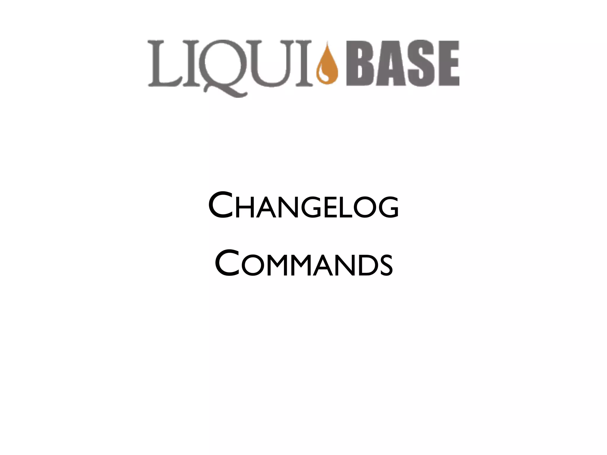 CHANGELOG COMMANDS 