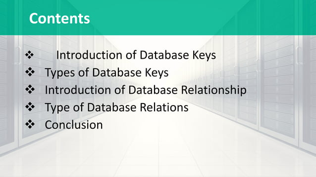 Database Keys & Relationship | PPTX