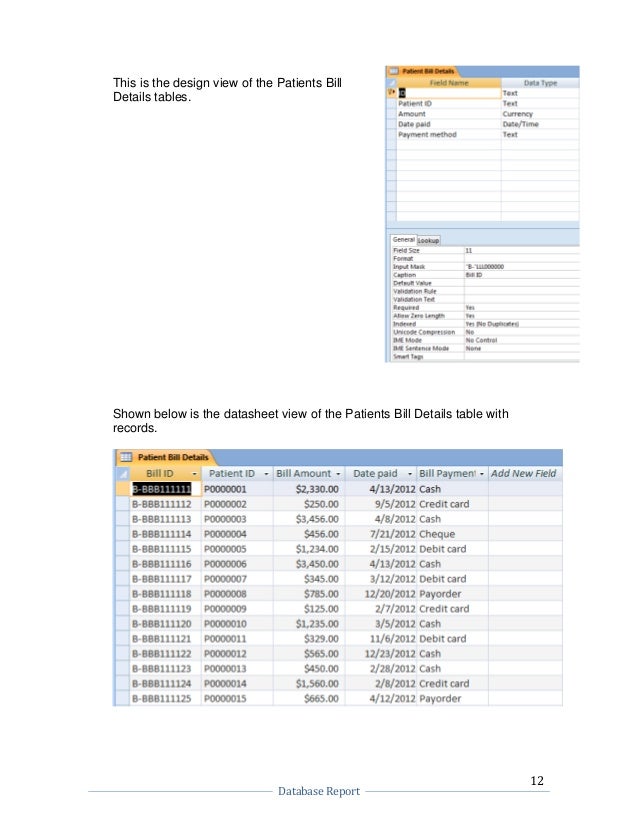 Database Management System report