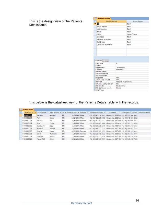 Database Management System report