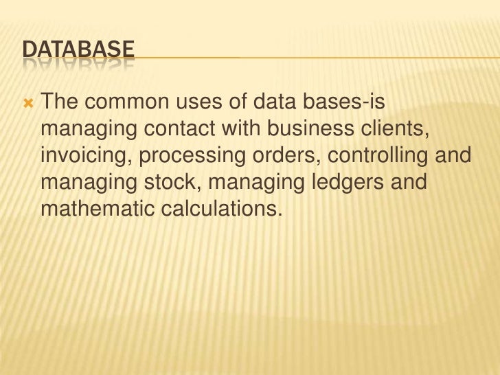 Data bases