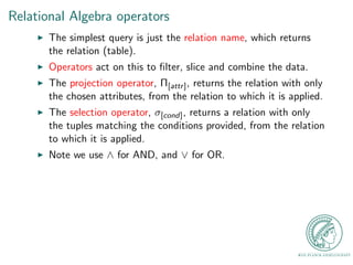 Introduction to Relational Algebra | PPT
