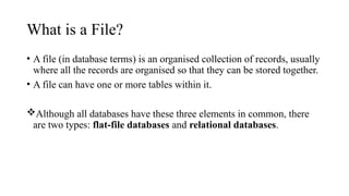 Comprehensive Overview of Databases: Types, Structures, and Data ...