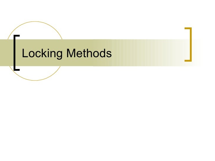 Databases Locking Methods