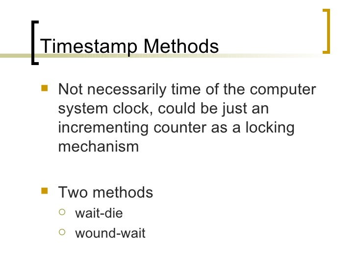 Databases Locking Methods