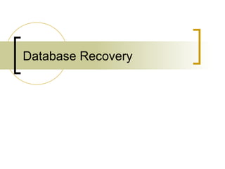 Database Recovery 