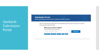Genbank-
Submission
Portal
 
