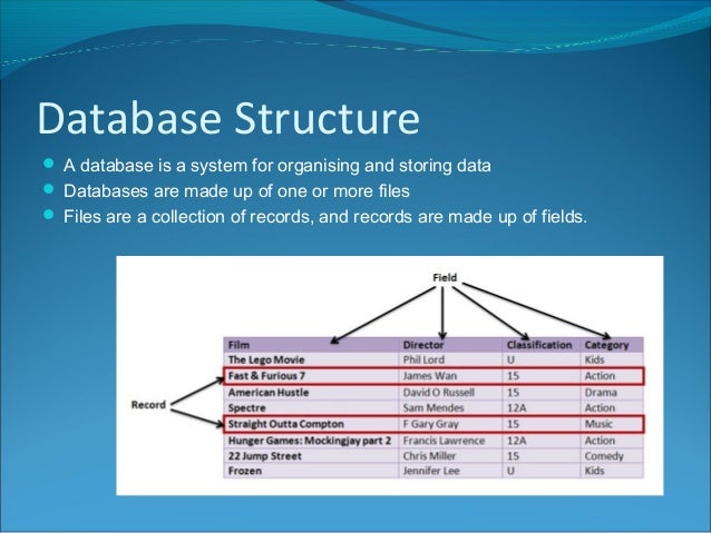 database structure database structure