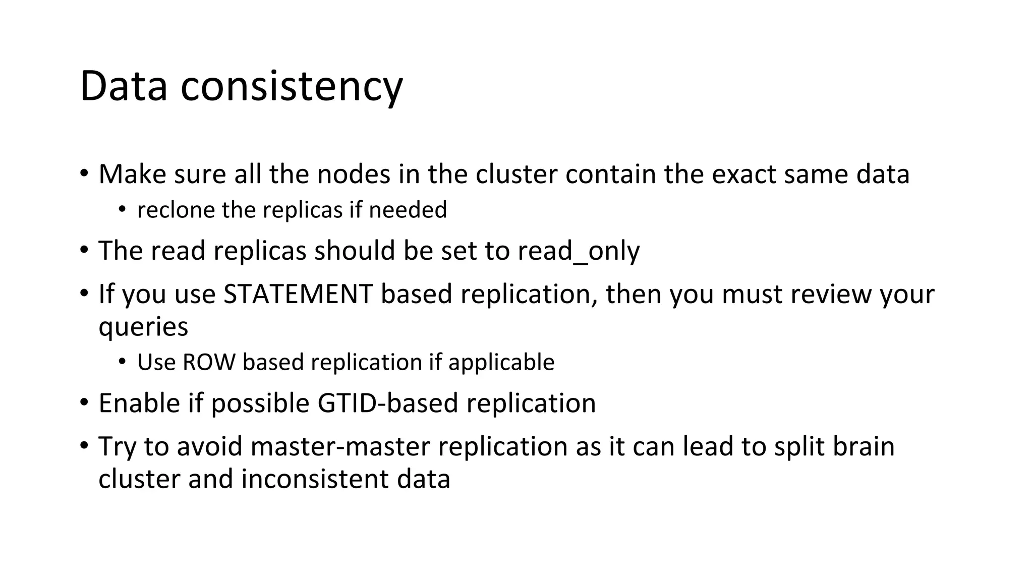 Scalabe MySQL Infrastructure