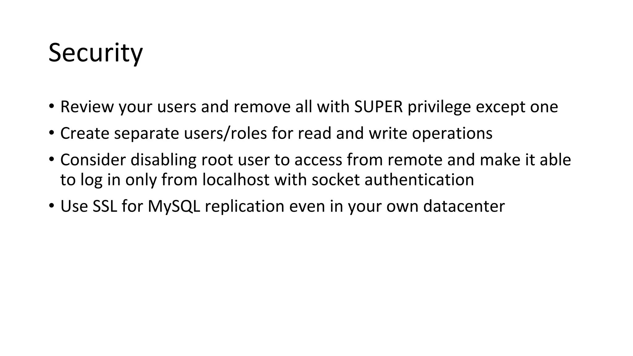 Scalabe MySQL Infrastructure