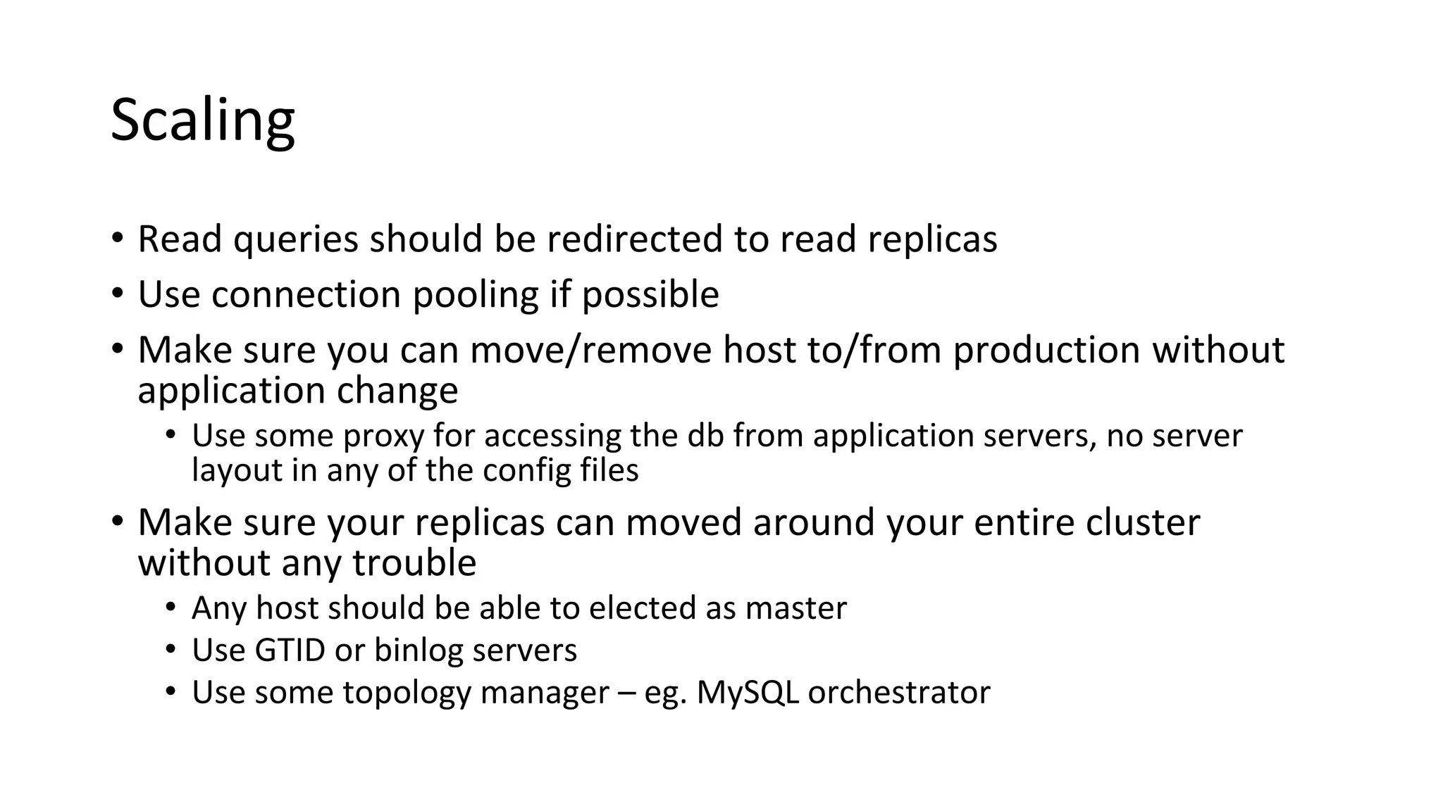Scalabe MySQL Infrastructure
