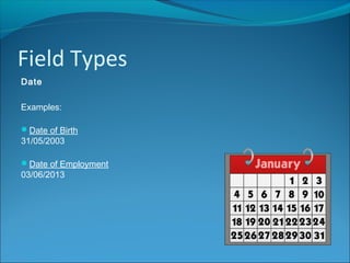 Field Types | PPT