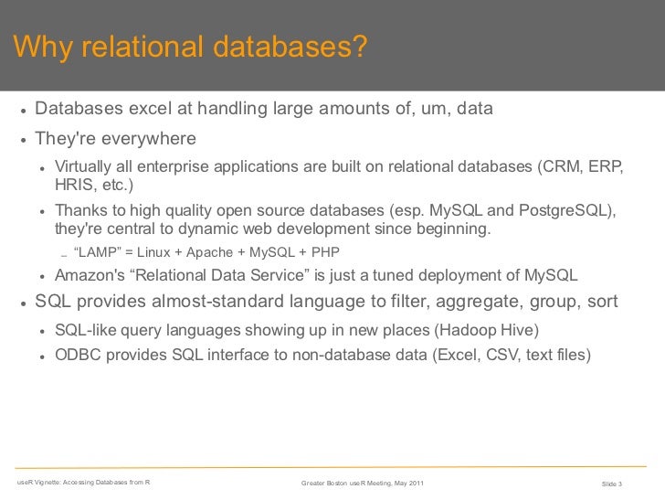 Accessing Databases from R