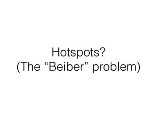 Hotspots?
(The “Beiber” problem)
 