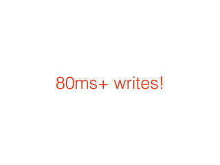 80ms+ writes!
 