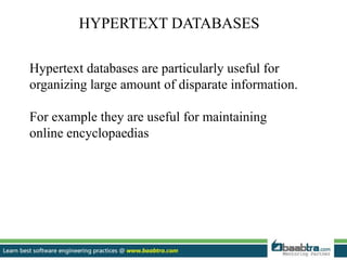 Databases and types of databases | PPT