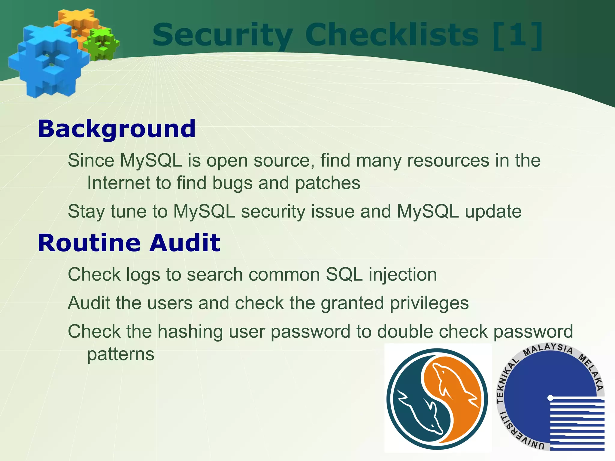 Hardening Database Server | ODP