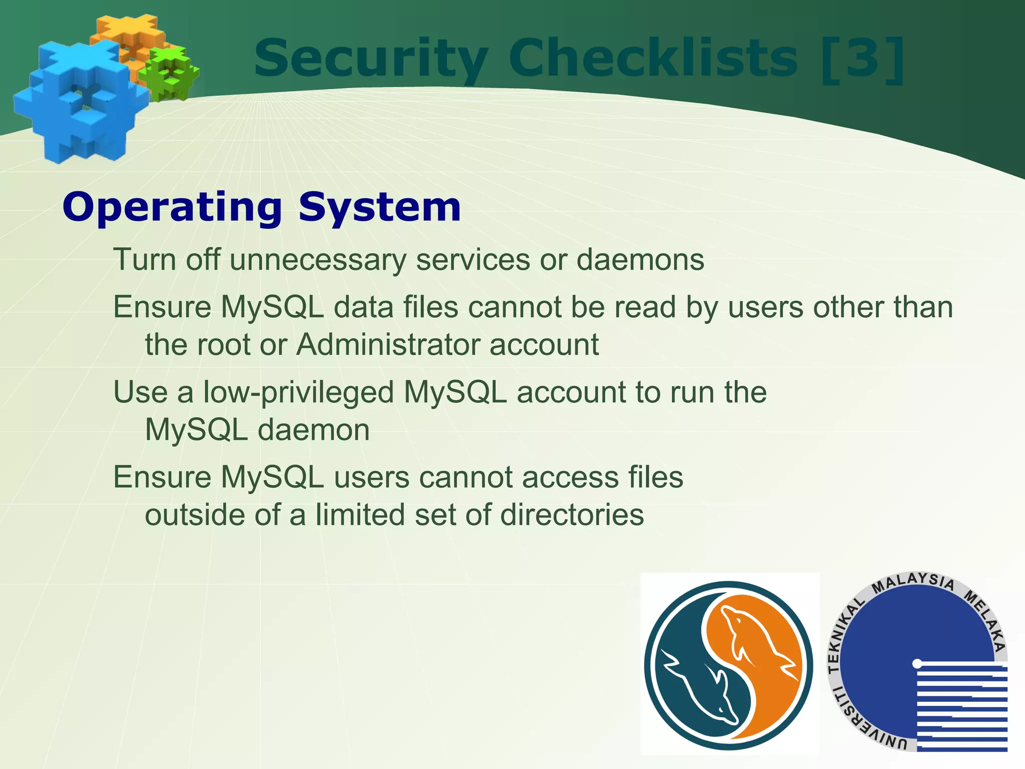 Hardening Database Server | ODP