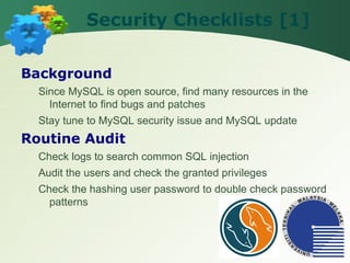 Exploiting unused and unnecessary database services and functionality 