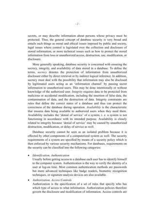 Database security | PDF
