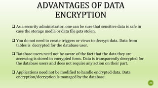 advantages of database security