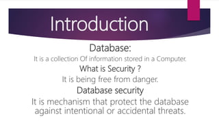 Database security | PPTX