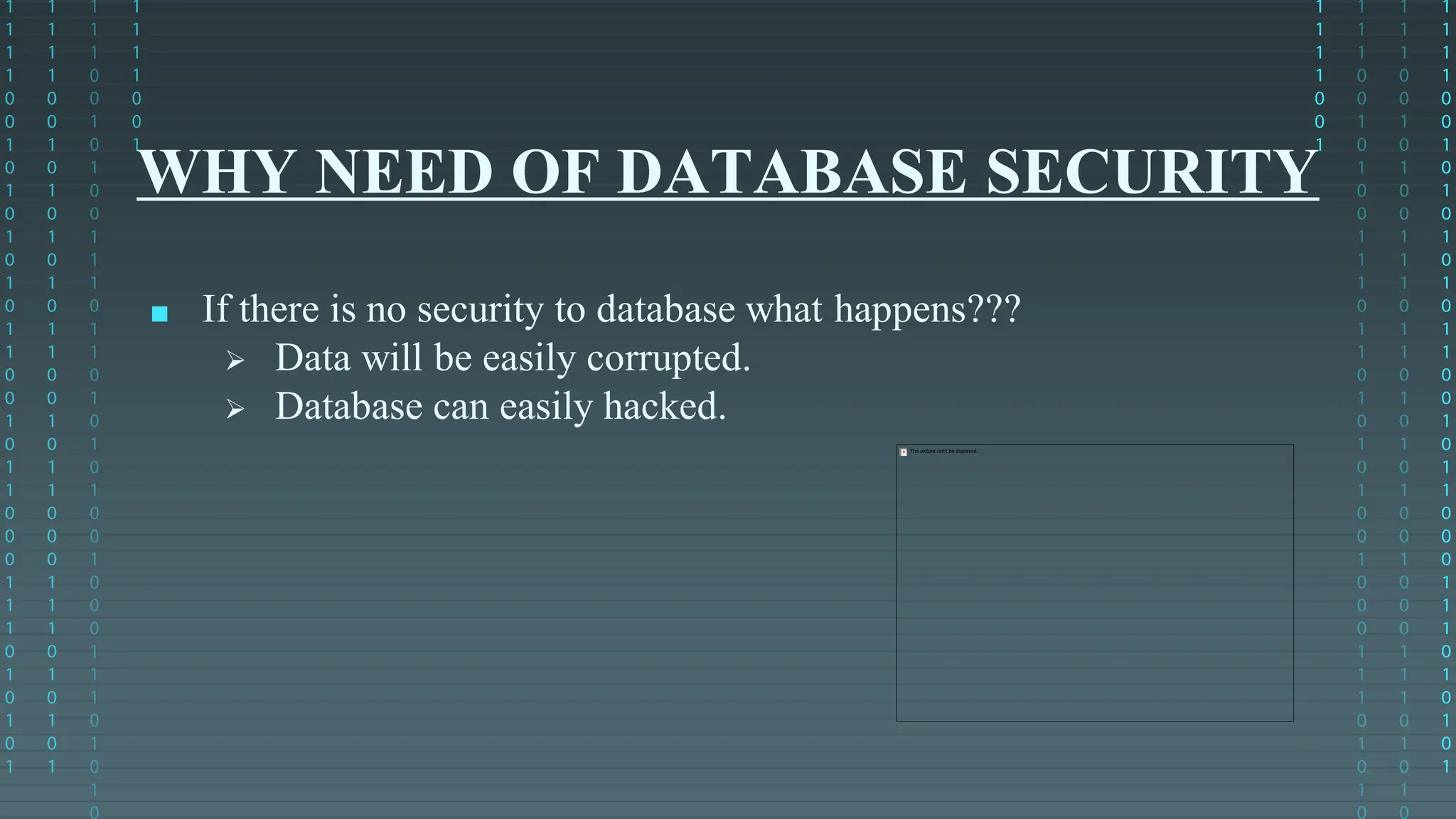 Database security presentation in easy way | PDF