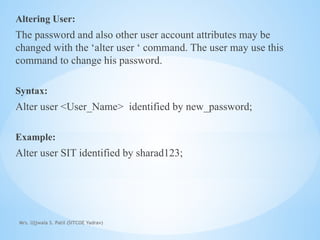 Database Security and Transaction Processing | PPTX