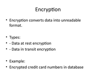Comprehensive Overview of Database Security: Threats, Challenges, and ...