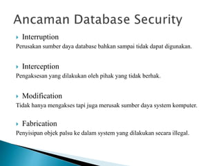 Database security (ppt) | PPT