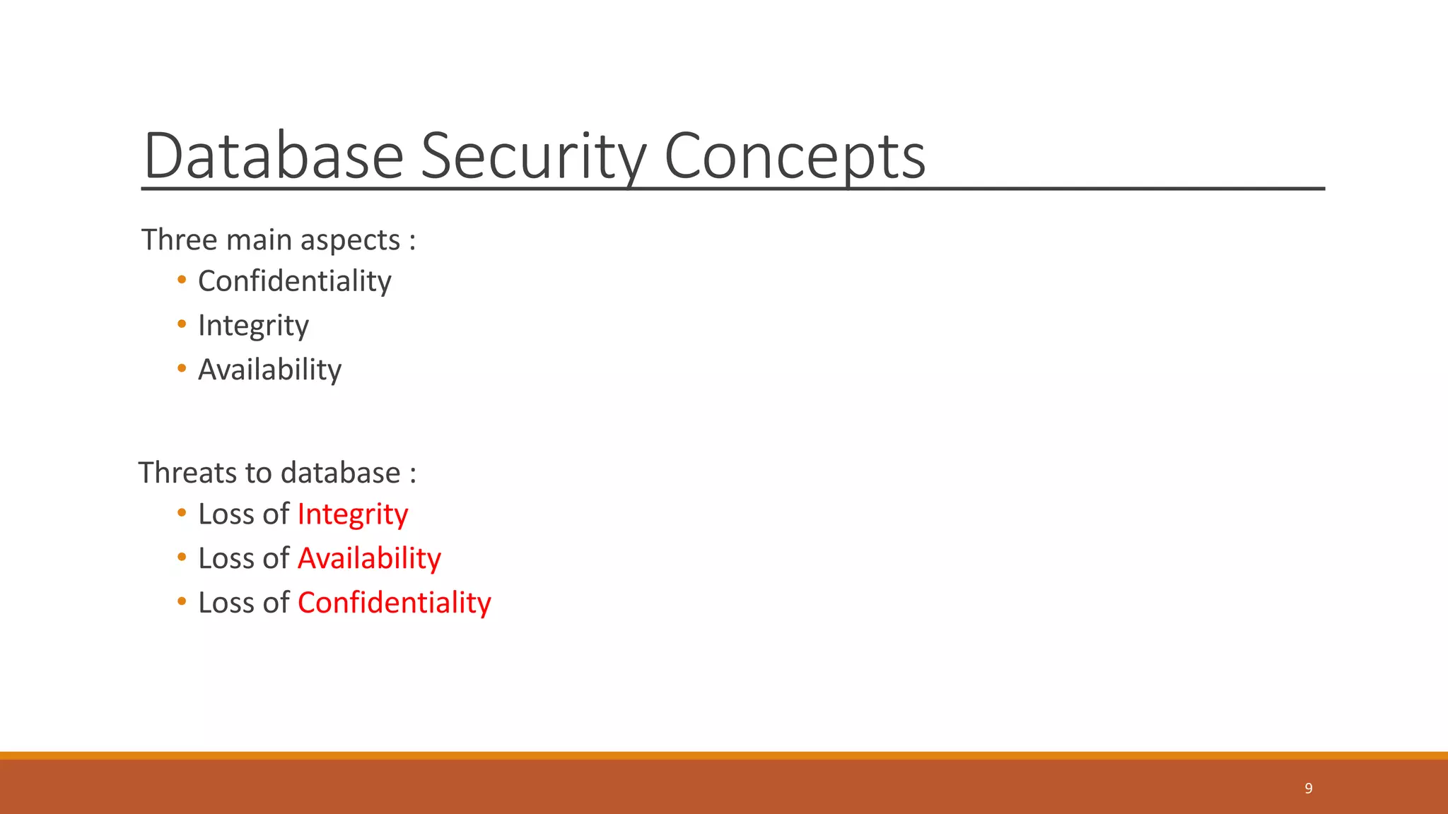 Database security threats countermeasures pptx