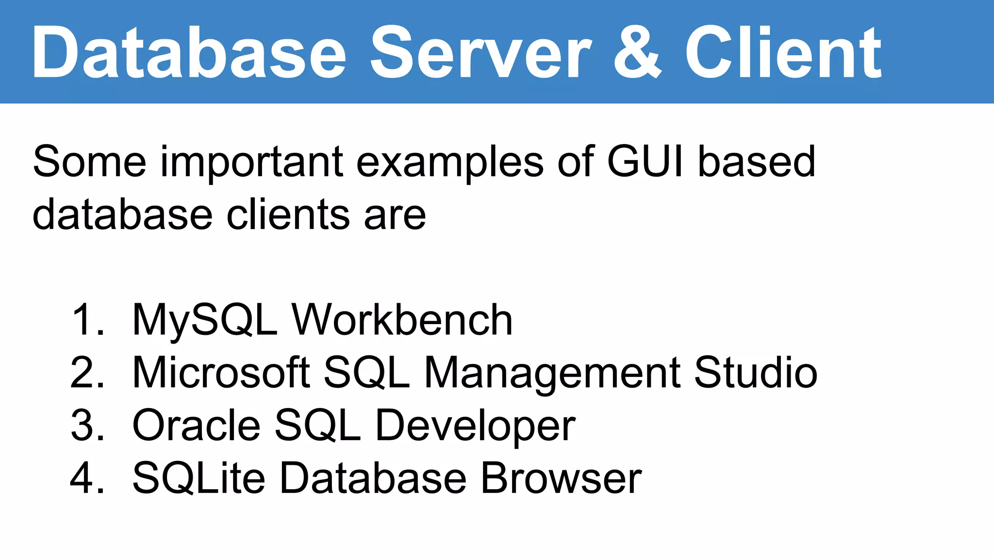 What is a database server and client ? | PDF | Databases | Computer ...